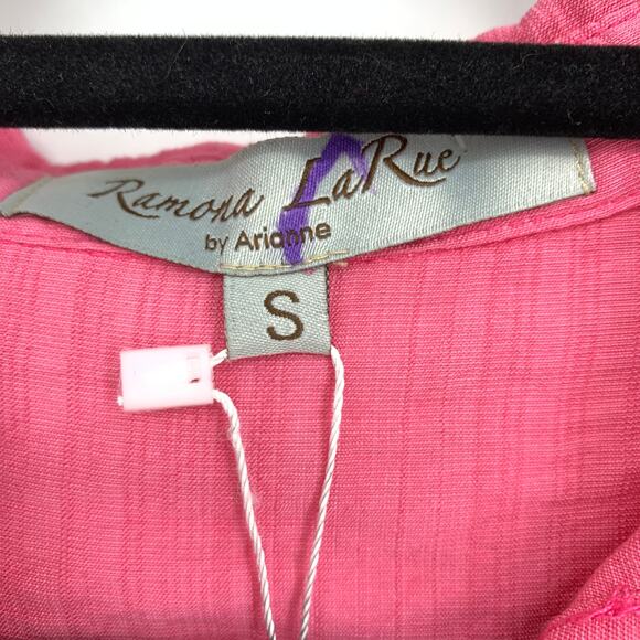 Ramona LaRue Shirt Women's Size Small Lucia Oversized Button Down Hot Pink NEW - Picture 5 of 6